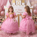 Fantasia Princesa Belli Doce Realeza Princesa Rosa