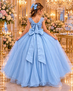 Vestido Bella Child Longo Manuela Azul Bebe