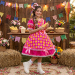 Vestido Junino Mimadine Luxo Maisa Pink