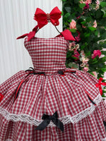 Vestido Marie Junino Luxo Xadrez Maria Helena