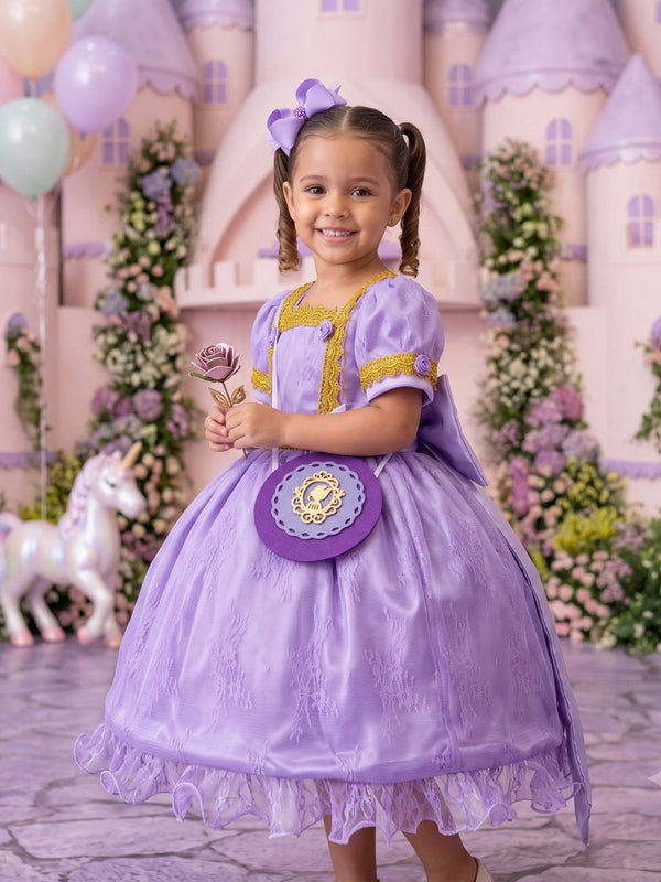 Fantasia Princesa Belli Doce Realeza Princesa Lilas