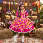 Vestido Junino Mimadine Luxo Maisa Pink