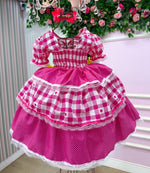 Vestido Junino Mimadine Luxo Beatriz Pink