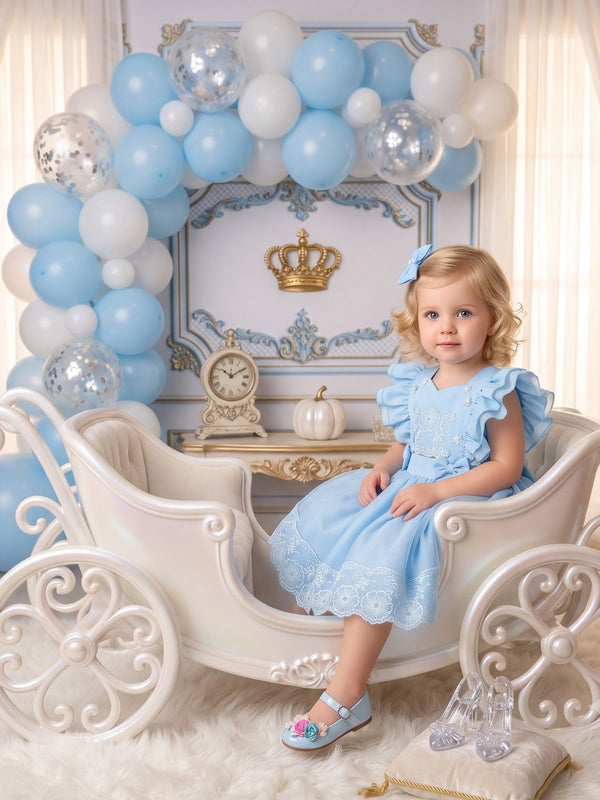 Romper/Vestido Princesa Belli Elisa Azul Bebe