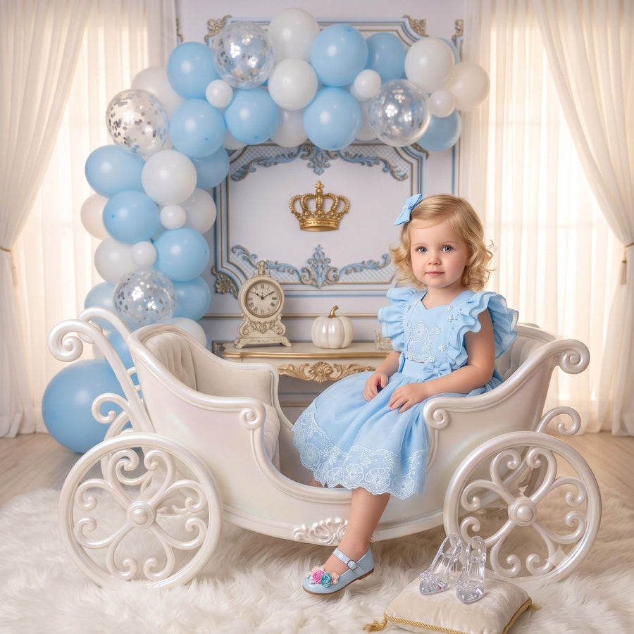 Romper/Vestido Princesa Belli Elisa Azul Bebe