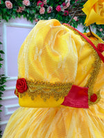 Fantasia Princesa Belli Doce Realeza Princesa Amarelo