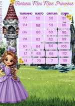 Fantasia/ Vestido Mini Miss Longo Princesa Pink