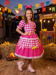Vestido Junino Mimadine Luxo Beatriz Pink