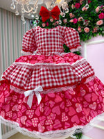 Vestido Junino Mimadine Luxo Viviane Vermelho