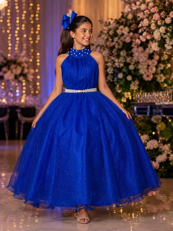 Vestido Longo Âmbar Azul Royal Banana Club