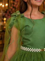 Vestido Banana Club Longo Diamante Verde Militar
