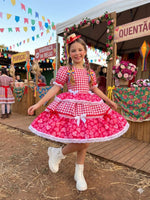 Vestido Junino Mimadine Luxo Viviane Vermelho