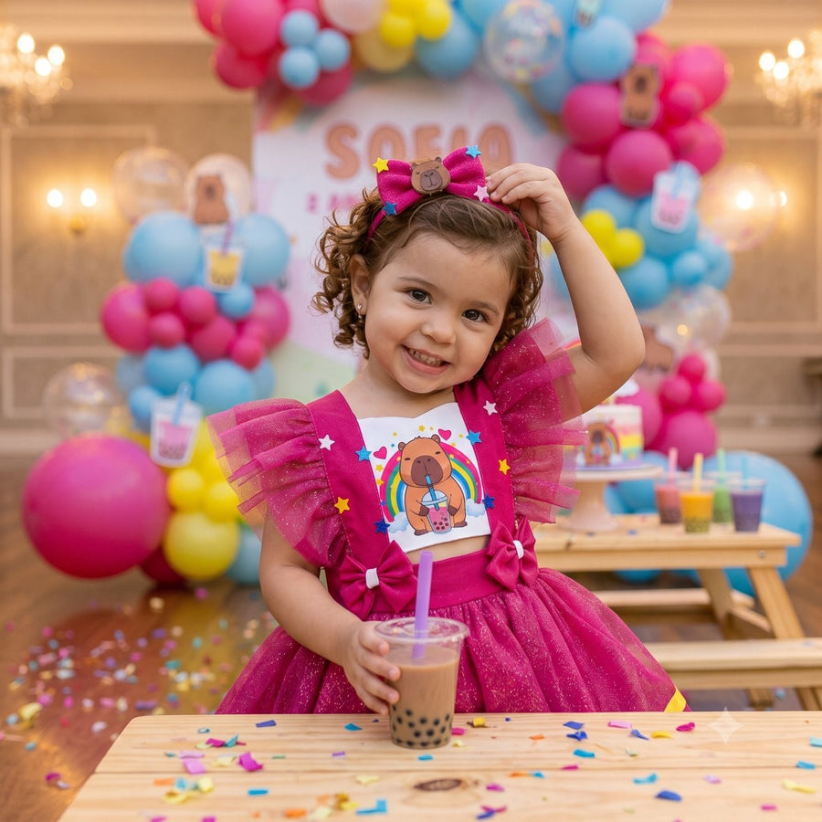 Romper/Vestido Princesa Belli Tematico Capivara