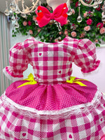 Vestido Junino Mimadine Luxo Beatriz Pink