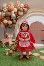 Romper/Vestido Princesa Belli Tematico Chapeuzinho Vermelho