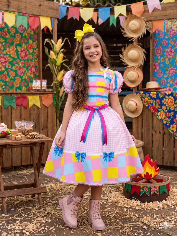 Vestido Marie Junino Luxo Arraia da Docura