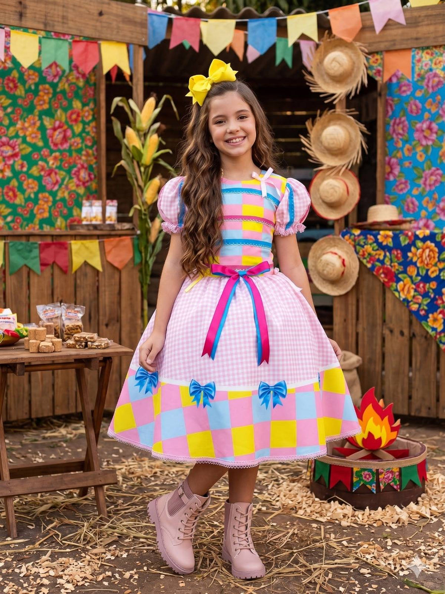 Vestido Marie Junino Luxo Arraia da Docura