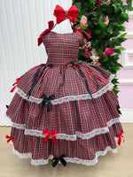 Vestido Marie Junino Luxo Xadrez Maria Eduarda