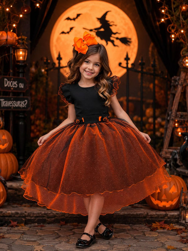 Fantasia/ Vestido Mini Miss Abóbora Encantada -  Halloween
