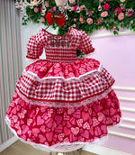 Vestido Junino Mimadine Luxo Viviane Vermelho