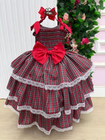 Vestido Marie Junino Luxo Xadrez Maria Eduarda