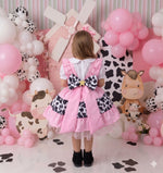 Vestido Temáticos Kids Doce Mimosa Rosa - Fazendinha - Vaquinha