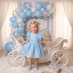 Romper/Vestido Princesa Belli Elisa Azul Bebe