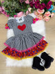 Conjunto Junino Banana Club Luxo Luana