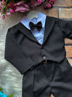 Conjunto Social Miss Cherry Meninos Terno Hugo Preto