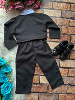 Conjunto Social Miss Cherry Meninos Terno Hugo Preto