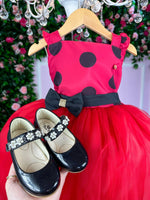 Vestido Banana Club Minnie/Minie Vermelha Bolinhas Poa