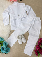 Conjunto Meninos Kanga Danilo Social Branco Colete