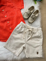 Conjunto Meninos Lucas Banana Club Shorts Camisa Laranja