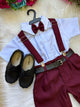 Conjunto Miss Cherry Meninos Social Shorts Ravi Marsala