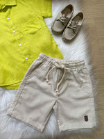 Conjunto Meninos Lucas Banana Club Shorts Camisa Verde Lima