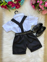 Conjunto Miss Cherry Meninos Social Shorts Ravi Preto
