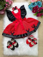 Romper/Vestido Princesa Belli Minnie/Minie Vermelho