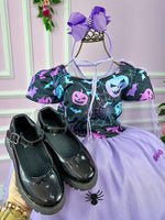 Vestido Fantasia Tematicos Kids Halloween Saia Lilas