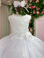 Vestido Juvenil Vila Lele Regata Flores Branco