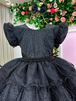 Vestido Ysa Kids Belinda Preto TAMANHO:4;COR:Preto