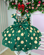 Vestido Banana Club Helen Verde Bolinhas