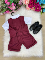 Conjunto Social Miss Cherry Leandro Colete Marsala