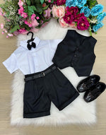 Conjunto Social Miss Cherry Leandro Colete Preto