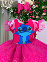 Vestido Tematicos Ysa Kids Lilo Stitch Pink Modelo 3