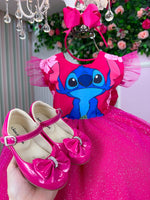 Vestido Tematicos Ysa Kids Lilo Stitch Pink Modelo 3