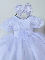 Vestido Marie Bebe Branco Flor