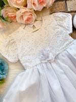 Vestido Marie Bebe Branco Flor