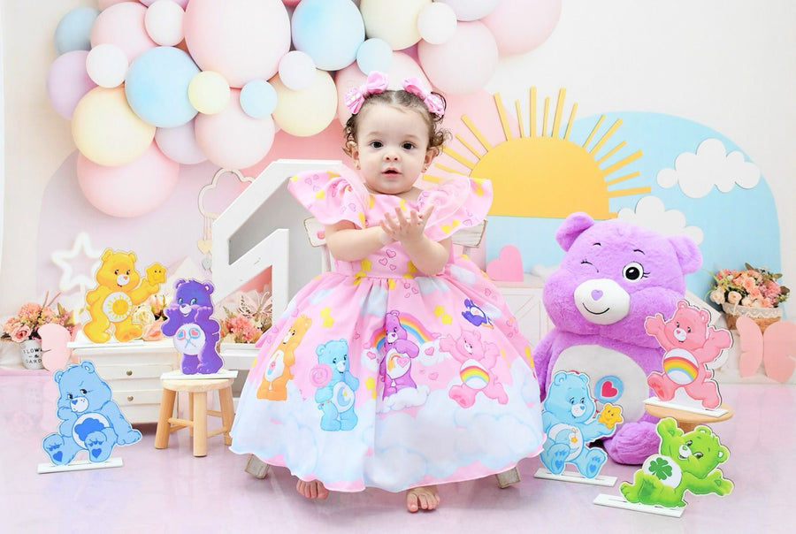 Vestido Temáticos Kids Ursinho Carinhosos