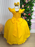Vestido Ysa Kids Ariane Longo Amarelo Gema