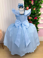 Vestido Ysa Kids Ariane Longo Azul bebê